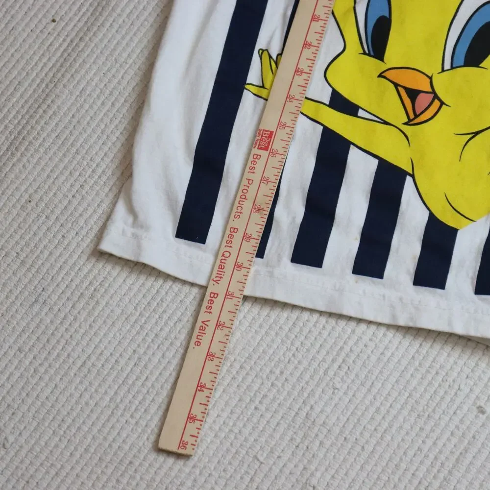 Vintage Looney Tunes Tweety Patriotic Tank OS USA Made Swimsuit Cover‎ Up
